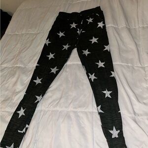 Dark green joggers with white stars